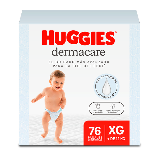 Pañales Huggies Dermacare 4/XG 76U